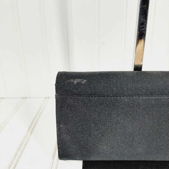 Ralph Lauren Women's Black Leather & Canvas Checkbook Wallet Clutch 0478 - Picture 6 of 12